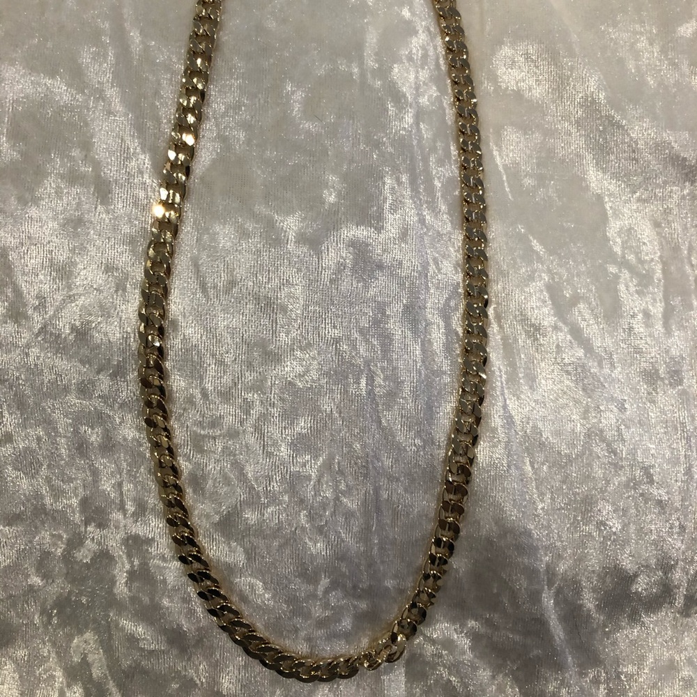 14KT Gold Plated Curb Chain Necklace